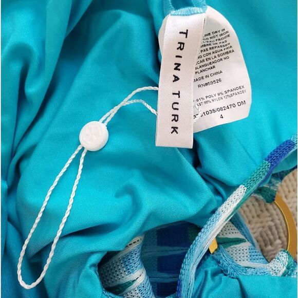 🌴 TRINA TURK 🌴 NEW - Moonray Ring Front Plunge One Piece Swimsuit - [Size 4] - Picture 15 of 16